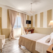 Phòng ngủ với tông màu be: ảnh trong nội thất, sự kết hợp, ví dụ với các điểm nhấn sáng sủa-3