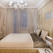 غرفة نوم بألوان البيج: صورة في الداخل ، مجموعات ، أمثلة مع لمسات مشرقة -7