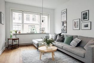 Ruang tamu dalam gaya Scandinavia: ciri, foto sebenar di kawasan pedalaman