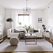 İskandinav tarzında oturma odası: özellikler, iç mekandaki gerçek fotoğraflar-1