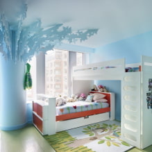 Detská izba pre deti rôznych pohlaví: zónovanie, fotografia v interiéri-2
