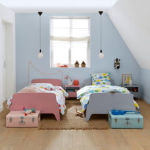Detská izba pre deti rôznych pohlaví: zónovanie, fotografia v interiéri-3