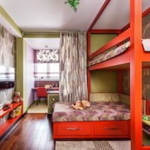 Detská izba pre deti rôznych pohlaví: zónovanie, fotografia v interiéri-5
