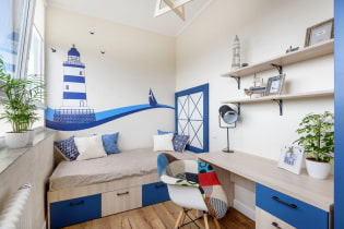 Jūrų stiliaus vaikų kambarys: nuotraukos, pavyzdžiai berniukui ir mergaitei
