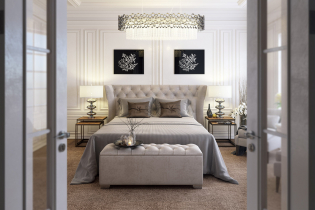 Modern yatak odası: fotoğraflar, örnekler ve tasarım özellikleri