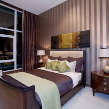 Kahverengi tonlarda yatak odası: iç mekandaki özellikler, kombinasyonlar, fotoğraflar-0
