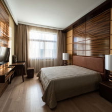 Kahverengi tonlarda yatak odası: iç mekandaki özellikler, kombinasyonlar, fotoğraflar-2