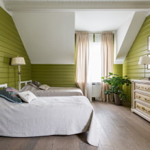 Chambre à coucher de style campagnard: exemples à l'intérieur, caractéristiques de conception-8