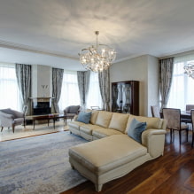 Obývací pokoj v moderním stylu: designové prvky, fotografie v interiéru-8