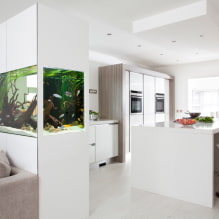 Bể cá trong nhà: hình ảnh, quang cảnh, ví dụ thực tế về thiết kế-5