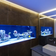 Aquarium in het interieur: foto's, uitzichten, echte voorbeelden van design-7