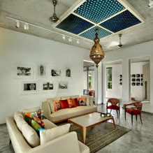 Origineel plafond in het interieur: ontwerpideeën, foto's, stijlen, ongewone verlichting-3