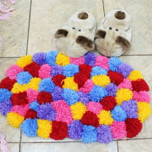 ¿Cómo hacer una alfombra con pompones con tus propias manos? -6