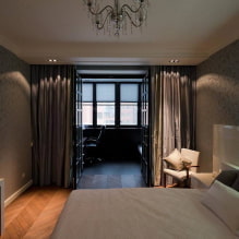 Design moderno della camera da letto con balcone-0