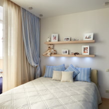 Design moderno della camera da letto con balcone-1