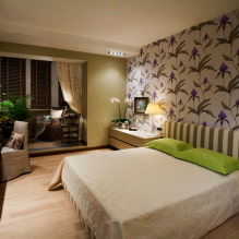 Design moderno della camera da letto con balcone-4
