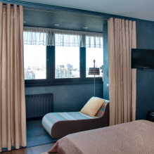 Design moderno della camera da letto con balcone-6