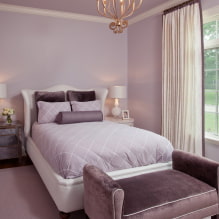 Skaista violeta guļamistaba interjerā-8
