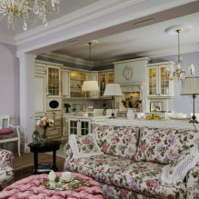 Jak vyzdobit interiér kuchyně a obývacího pokoje ve stylu Provence? -2