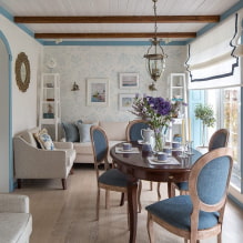 Come decorare l'interno di una cucina-soggiorno in stile provenzale? -7