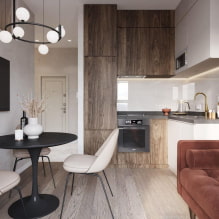 Malá kuchyň-obývací pokoj: fotografie v interiéru, dispozice a design-6