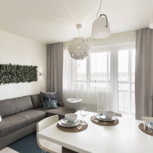 Cuina-sala d'estar d'estil escandinau: fotos i regles de disseny-0