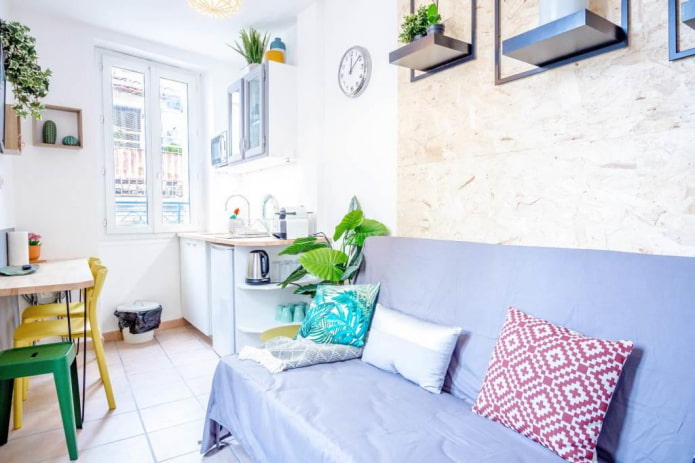 Keuken-woonkamer in Scandinavische stijl: foto's en ontwerpregels