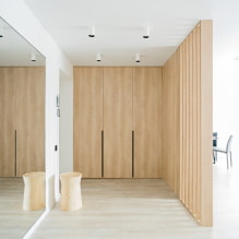 Característiques del disseny del passadís i passadís a l’estil del minimalisme-8