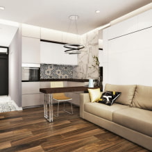 Kuchyně-obývací pokoj 16 m2 - průvodce designem-7