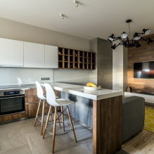غرفة معيشة - مطبخ - 16 متر مربع - دليل التصميم - 8