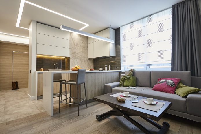 Kuchyň-obývací pokoj 16 m2 - průvodce designem
