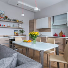 Kuchnia-salon 25 m2 – przegląd najlepszych rozwiązań -4