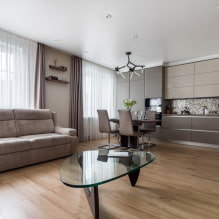 Cuina-sala d'estar de 25 metres quadrats: una visió general de les millors solucions -8