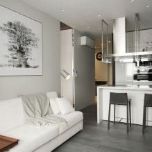 De beste foto's en ontwerpideeën voor een keuken-woonkamer van 15 m². m-0