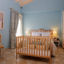 Idéer og tip til dekoration af et soveværelse og en børnehave i et rum-1