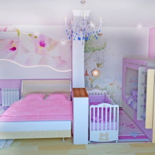 Idéer og tip til dekoration af et soveværelse og en børnehave i et rum-5