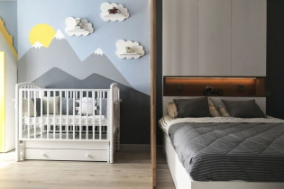 Pomysły i wskazówki dotyczące dekoracji sypialni i pokoju dziecinnego w tym samym pomieszczeniu