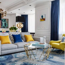 Kā dekorēt dzīvojamās istabas interjeru neoklasicisma stilā? -2