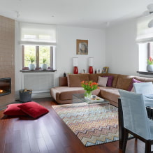 Come creare un design armonioso del soggiorno in una casa privata? -2