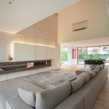Vlastnosti designu obývacího pokoje v high-tech stylu (46 fotografií) -3