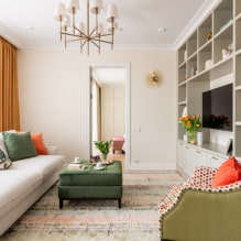 Foto recenze nejlepších nápadů na design obývacího pokoje 18 m2-4