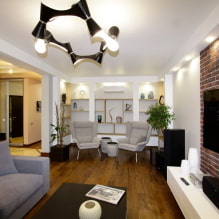 Foto recenzia najlepších nápadov na dizajn obývacej izby 18 m²-5