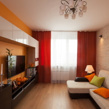Foto recenze nejlepších nápadů na design obývacího pokoje 18 m2-7