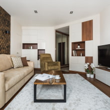 Fotoattēlu apskats par labākajām dzīvojamās istabas dizaina idejām 18 kv m-8