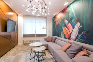 Fotoattēlu apskats par labākajām dzīvojamās istabas dizaina idejām 18 kv