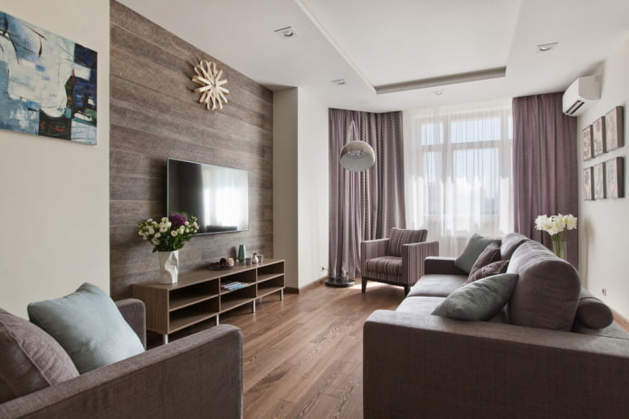 Kā izrotāt 20 kv.m dzīvojamās istabas interjera dizainu?