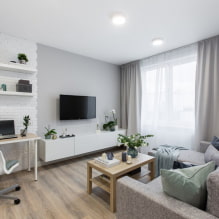 Dzīvojamās istabas dizains 16 kv.m - 50 reālas fotogrāfijas ar labākajiem risinājumiem-8