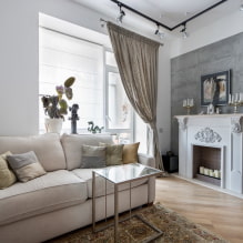 Interiér obývacího pokoje s krbem: fotografie nejlepších řešení-2