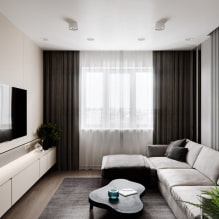 Ako vytvoriť štýlový dizajn obývacej izby v Chruščov? -2