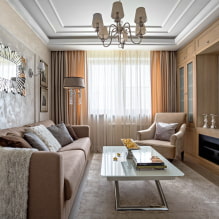 Jak vytvořit stylový design obývacího pokoje v Chruščově? -4
